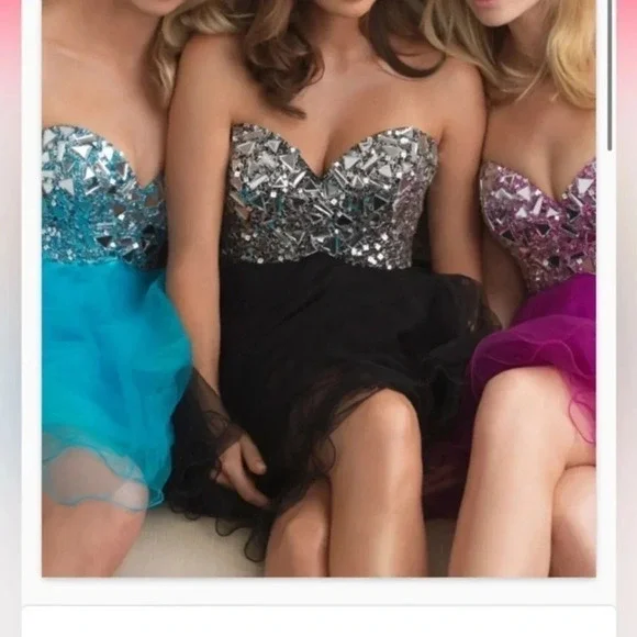 Mirrored Rhinestone Formal Dress - Picture 13 of 14